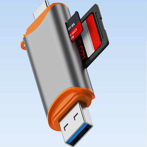 SDJ[h[_[y2-in-1z}CNSDJ[h[_[ A~f Type-C & USB 3.0 ] OTGΉ Android ^ubg/X}z/iPhone 17E16E15V[Y/ Windows PC/Linux/MacBook/iPad Pro/ChromebookKp microSD 