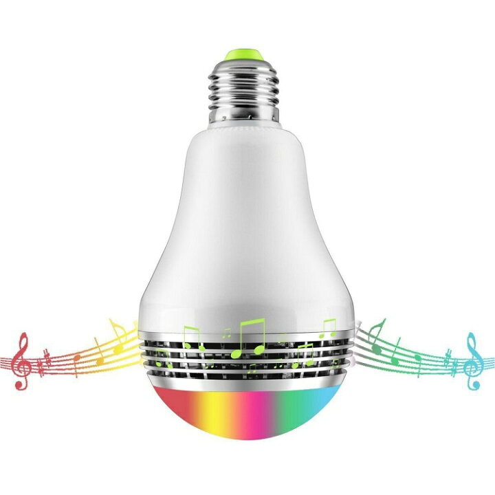 楽天市場】LED音楽電球スピーカー Bluetooth4.0内蔵 LEDライト LED超 