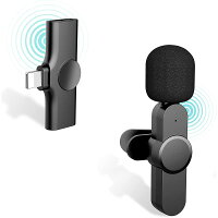 iOS iPad/iPhoneデバイス ワイヤレスマイクロホン プラグ&プレイ APP不要 外付けマイク ステレオミニ クリップマイク 充電式 録音 会議 高音質 無線 超軽量 音遅延なし コンデンサーマイク ツアーガイド/講演会/収録/授業/プレゼン/司会/ライブのイベントに TYPE-Cデバイス