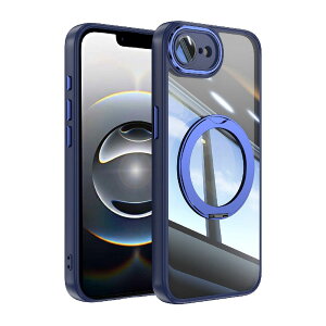 iPhone 17e / iPhone 16e �p �P�[�X MagSafe�Ή� �A���~�����O 360°��_��]�X�^���h �N���A�P�[�X �}�O�Z�[�t�Ή� ���b�L�o���p�[ �w�ʃN���A �����J�������Y�t�B�����g�A���~��̕ی� �X�}�z�P�[�X