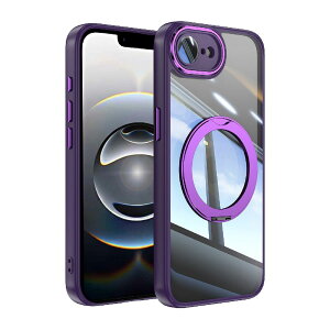 iPhone 17e / iPhone 16e �p �P�[�X MagSafe�Ή� �A���~�����O 360°��_��]�X�^���h �N���A�P�[�X �}�O�Z�[�t�Ή� ���b�L�o���p�[ �w�ʃN���A �����J�������Y�t�B�����g�A���~��̕ی� �X�}�z�P�[�X