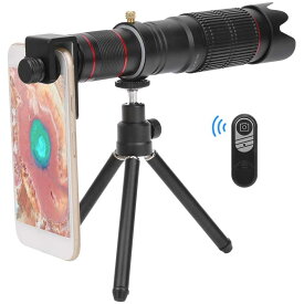 スマホ望遠レンズ 36X クリップ式レンズ iphone 望遠レンズ 36倍 ダブル調整可能なズームレンズ 望遠レンズ ミニ三脚付 収納バック付きiPhone/Androidの多機種に対応 携帯カメラ 単眼鏡として使える 三脚付き 送料無料
