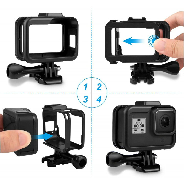 楽天市場】GoPro HERO8 Black 対応 フレームケース スポーツカメラ 