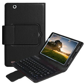 【送料無料】 LG au Qua tab PX LGT31 8インチタブレット専用レザーケース付き Bluetooth キーボード☆全11色