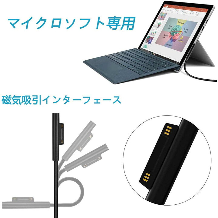 楽天市場】Surface Go 充電器 Microsoft Surface Go 2 1735 1736 1824 