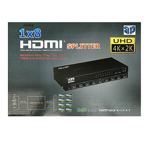 4K HDMIz HDMI Splitter(1×8o)3D Ver1.4 1 8o HDMI ZN^ 4K 1080P 3DΉ HDMI Xvb^[