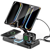 6in1 ワイヤレス充電器 Compatible with iPhone 16 pro max/15/14/13/12/11/XS/8シリーズ apple watch10-…