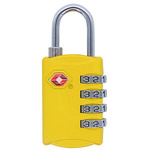 南京錠 ロック 4桁ダイヤル式 TSAロック対応 海外旅行用鍵 ジムロッカー荷物バッグ用ロック 送料無料