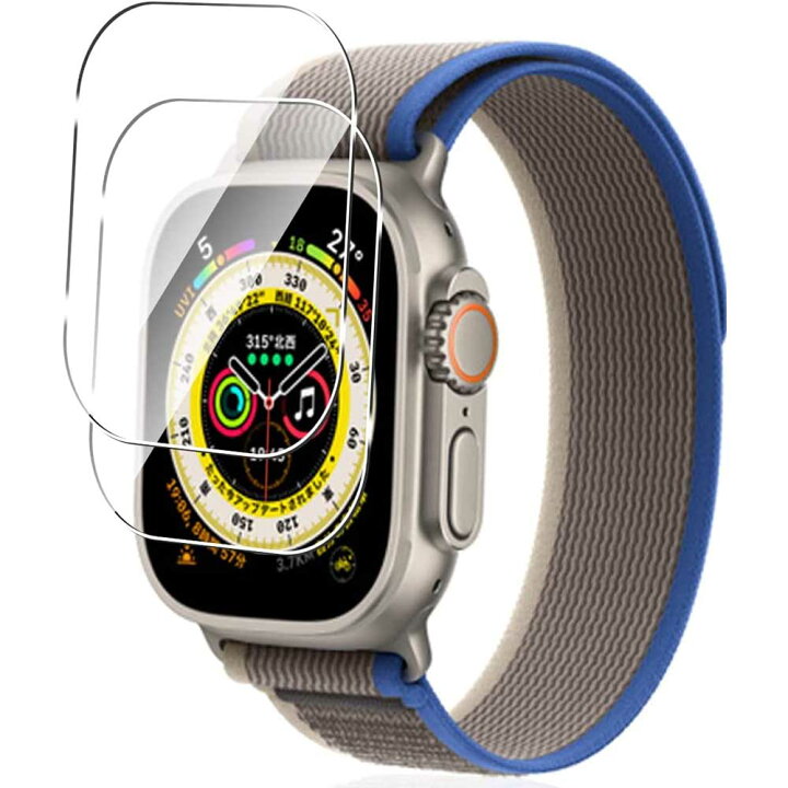 楽天市場】Apple Watch Ultra 用 ガラスフィルム 49mm 強化ガラス 耐 