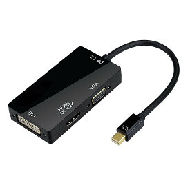 【送料無料】Mini DisplayPort オス to HDMI/DVI/VGA メス　4K対応 変換アダプタ 金メッキコネクタ搭載 Apple Macbook/Macbook Pro/iMac/Macbook Air/Mac Mini/ Microsoft Surface pro 1 2 3/ Thinkpad Carbon X1 seriesなど対応