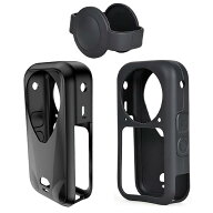 Insta360 X6用アクションカメラ 用保護シリコン カバー＋レンズキャップ 滑り止め 全面保護 防水防塵 軽…
