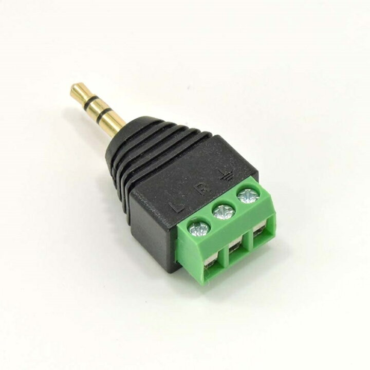 楽天市場】【送料無料】3極端子台 3.5mmステレオミニプラグ変換 
