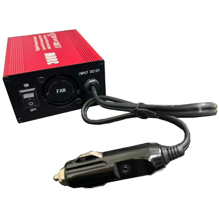 楽天市場】300W カーインバーター ACコンセント 2口 DC12VをAC110Vに 