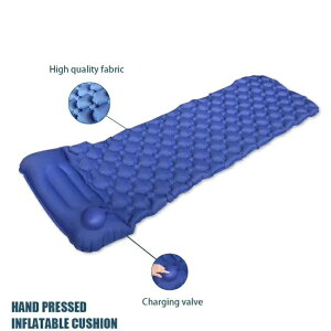 【送料無料】エアーベッド ハンドポンプ付き エアーマット キャンプマット 枕付き 折畳み式 キャンプマット 超軽量 40Dナイロン TPU生地 アウトドアマット 防水防潮 山登り 花見 車中泊 テン
