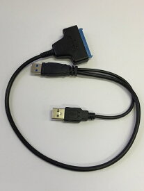 SATA-USB 3.0 変換アダプタ 2.5インチ HDD SSD など 専用 45cm SATA USB 変換アダプター 2.5インチ SSD / HDD SATA to USB ケーブル USB3.0 高速 SATAケーブル (SATA-USB 3.0)
