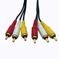 【送料無料】3RCA ビデオケーブルAVケーブル1.5m(赤 白 黄)，3 RCA端子(オス)⇔3RCA端子(オス)AVケーブル…