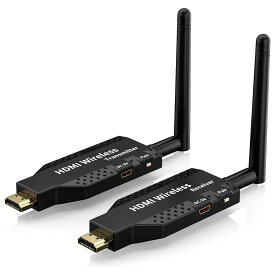 【送料無料】ワイヤレスHDMI 送信機と受信機 1080P HD 無線 HDMIトランスミッター レシーバー 50m安定転送 映像音声同期出力 ノートパソコン ホームシアター 会議 防犯カメラ ゲームなどのTVプロジェクター
