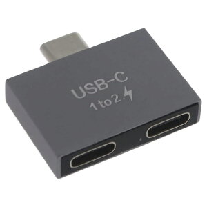 USB-C 1to2 スプリッター オスメス USB Cオス-デュアルUSB Cメススプリッター コンバーター アダプター コネクター USB C PD充電器 Powerbank モバイルバッテリー ノートパソコン 送料無料