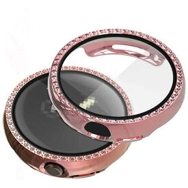 Google Pixel Watch 用 ケース ピクセルウォッチ 保護ケース ガラスフィルム 一体型きらきらストーン 全面保護 高透過率 指紋防止 衝撃吸収 メンズ レディース ジュエリー風 かわいい 送料無料