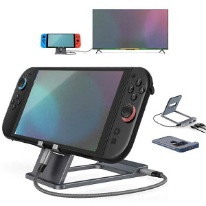 For Switch / Switch Oled�i�L�@EL���f���j�p �h�b�N�X�^���h TV�h�b�N HDMI 4K 60Hz/USB 3.0/PD100W �������܂肽���� ���[�\ �[�d���Ȃ���~���[�����O �X�C�b�` TV���[�h�g���h�b�N�ϊ��A�_�v�^�[ ����
