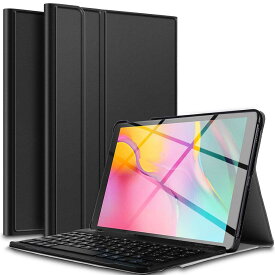 【送料無料】 J:COM Galaxy Tab A 10.1 2019（SM-T510 /T515)タブレット専用レザーTPUケース付き Bluetooth キーボード☆US配列☆かな入力対応