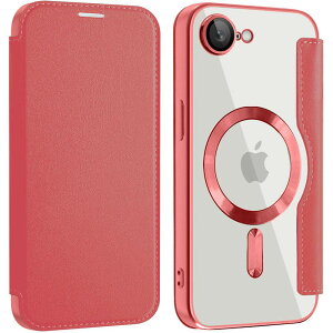 iPhone16e �p �n�C�u���b�h MagSafe�Ή� ���C�����X�[�d�Ή� �ϏՌ��� �w��h�~ �V���v���X�^�C�� �蒠�^ PU���U�[ �J�[�h���[ �����^ �A�C�t�H�� �P�[�X �����Y�ی� �J�o�[�Ή� �蒠�^ iPhone16e/ SE4