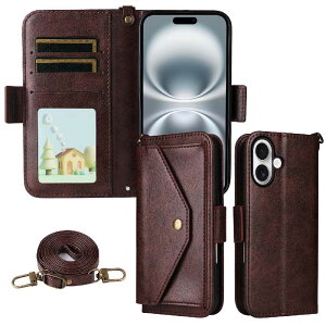 iPhone16e / 16 / 16 Pro / 16 Plus / 16 Pro Max iPhone17e / 17 / 17 Pro / 17 Air / 17 Pro Max �P�[�X �蒠�^ �V�����_�[ �X�g���b�v �|�P�b�g���[ ���U�[�P�[�X ���z ������ ��|�� �΂ߊ|�� �����Ղ�J�[�h���[ ��