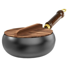 送料無料 6中華鍋 鉄手作り鉄鍋 焦げ付かない 24cm 26cm 28cm 鉄製中華鍋 軽量 省エネ ガス代節約 錆びない 木柄 高級鉄製フライパン 鉄分補給 ガスおよび電磁調理器対応 中華鍋 中華料理 北京鍋 野菜炒め 焼く 茹でる 煮る 調理用品 調理器具