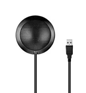 USB　PCマイク フラット型 マイクロホン 卓上マイク 会議　高感度 360°全指向性 拡張可能 小型　集音マ…