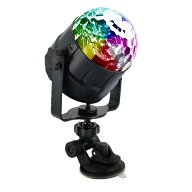 ミラーボール USB ステージライト カラフル水晶 LED スポットライト リモコン付き 自走機能 演出 パーテ…