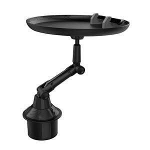 車載用 車用 トレイ テーブル 車載 フレキシブルアーム式 車内 小物置き ドリンクホルダー スマホホルダー 飲食 食事 tec-cartray