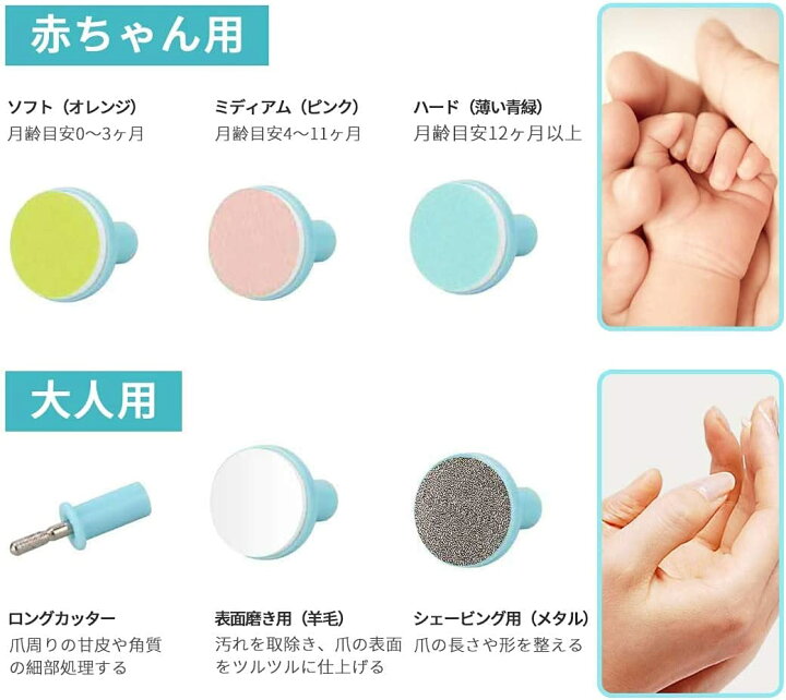 楽天市場】ベビー用 電動 ネイルケアキット 爪やすり 爪切り 赤ちゃん 