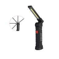 LED 作業灯 ワーク ライト 強力 COB 明るい 携帯 夜間 作業 用 懐中電灯 マグネット付 クリップ　Sサイズ…