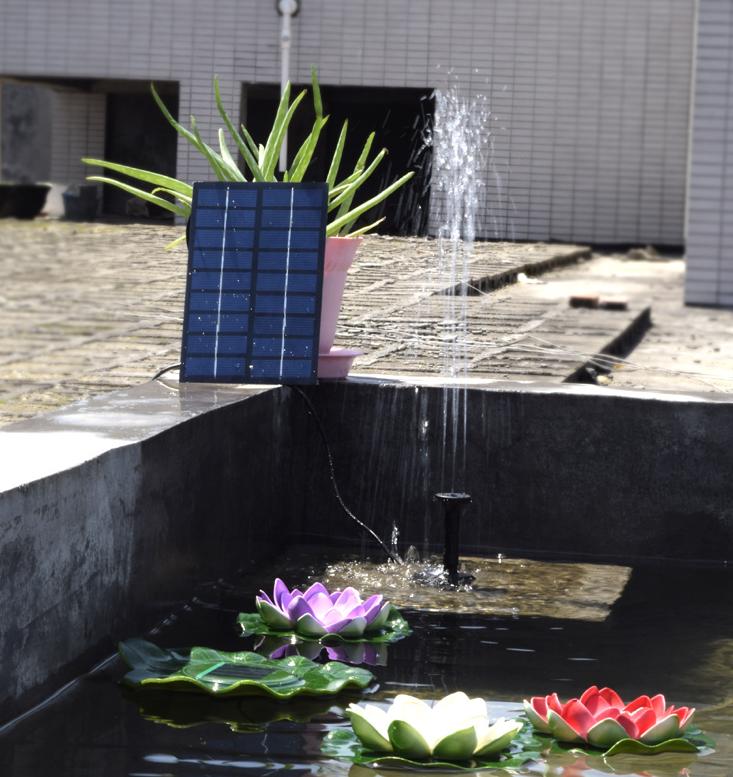 ソーラーポンプ 噴水 10v 6.5w ガーデン用噴水 丸型太陽噴水ポンプ 屋外 太陽光充電 1500mAhバッテリー付き 水面 設置 SOLAPPF