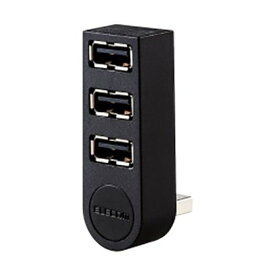 U2H-TZ325BBK [USBHUB2.0 機能主義 バスパワー 3ポート 直挿し ブラック]