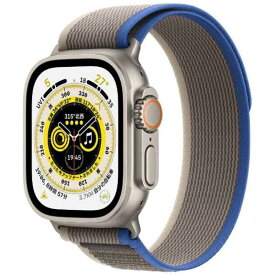 【中古】【箱破損】【未開封・未使用】Apple Watch Ultra GPS+Cellularモデル 49mm MNHL3J/A [ブルー/グレイトレイルループ S/M](30日間保証）
