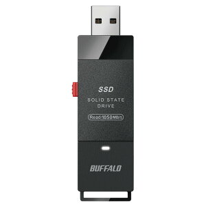 BUFFALOiobt@[jSSD Ot 1.0TB USB3.2 Gen2 Ǎx 1050MB/b XeBbN RpNg ^ Type-CA_v^[t SSD-SCH1.0U3-BA