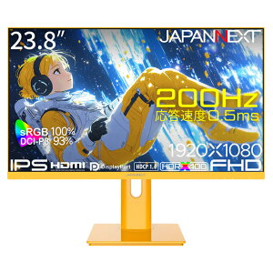 yCG[fzJAPANNEXT 23.8C` Q[~Oj^[ 200Hz 0.5ms FHD 1920x1080 IPSpl (HDMI/DisplayPort/VESAΉ//](s{bg)@\/u[CgJbg / p178°) JN-IPS238G200F-HSP-YE