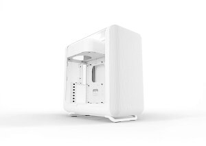 HYTE �ȖʃK���X���� ���E���h�f�U�C��E-ATX�Ή�PC�P�[�X X50 SNOW WHITE