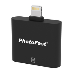 PhotoFast iPhone iPad対応 Lightning MFi認証 CR-8710+ 上品なスタイル カードリーダー ブラック 現金特価