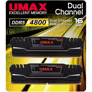 yzUMAX UM-DDR5D-4800-16GHS fXNgbvPCp[ UDIMM DDR5-4800 16GBi8GB 2gj q[gVNtfy݌ɖڈ:񂹁z