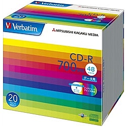 期間限定今なら送料無料 売り込み Verbatim SR80SP20V1 CD-R 700MB PCデータ用 48倍速対応 20枚スリムケース入り ワイド印刷可能 campus.fai.ie campus.fai.ie