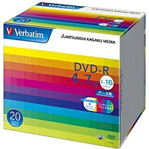 y݌ɖڈ:zVerbatim DHR47JP20V1 DVD-R 4.7GB PCf[^p 1-16{ 20XP[X Ch\