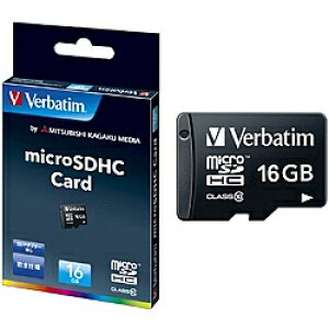 Verbatim MHCN16GJVZ1 microSDHC�J�[�h 16GB Class10 �iSD�A�_�v�^�[�����j�y�݌ɖڈ�:�����񂹁z