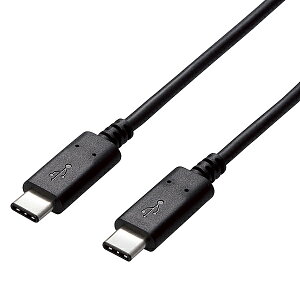 yzELECOM U2C-CC5P20NBK USB2.0P[u/ C-C^Cv/ Fؕi/ USB Power DeliveryΉ/ 5Ao/ 2.0m/ ubNy݌ɖڈ:񂹁z
