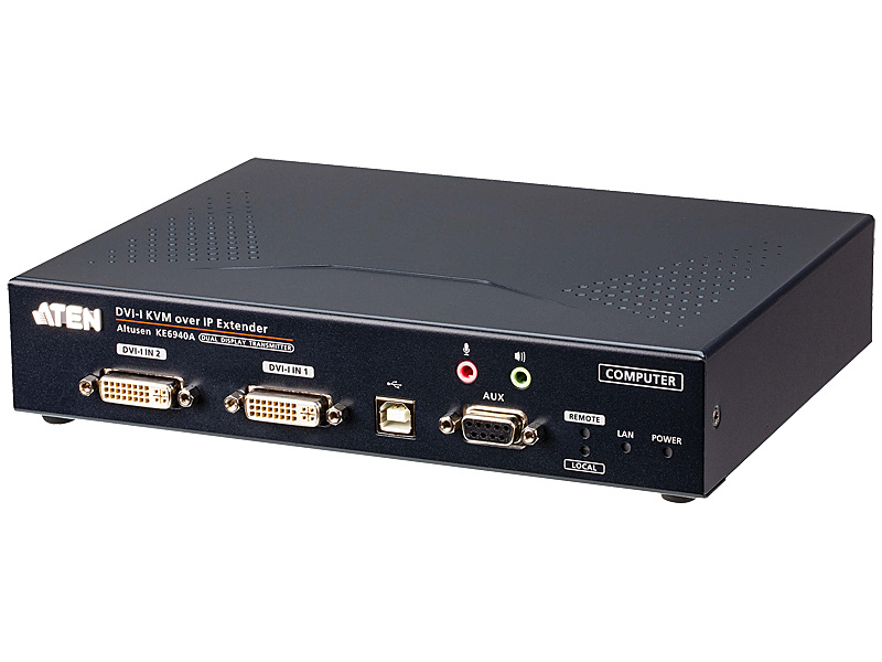 ATEN KE6940AT デュアルディスプレイ対応IP-KVMエクステンダー トランスミッター 切替機・分配器 