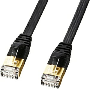 �T�����T�v���C KB-FLU7-005BK CAT7�E���g���t���b�gLAN�P�[�u���i0.5m�E�u���b�N�j�y�݌ɖڈ�:�����񂹁z| �p�\�R�����Ӌ@�� �P�[�u�� �t���b�g�P�[�u�� �t���b�g �X�g���[�g