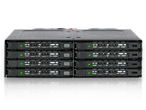 yzICY DOCK MB998IP-B ICYDOCK@8x 2.5C` SAS/ SATA SSD HDDڗp[ouP[X@5.25C`xCTCYy݌ɖڈ:񂹁z