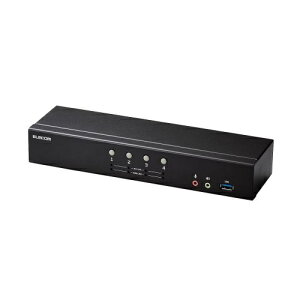 �y���������zELECOM KVM-NDUS4 �p�\�R���ؑ֊�(KVM)/ DisplayPort/ 4�|�[�g�y�݌ɖڈ�:�����񂹁z