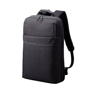 �y���������zELECOM BM-BPTHBK �o�b�N�p�b�N/ ���^�^�C�v/ 15.6inch/ 12L/ �������H/ ���ϋv�t�@�X�i�[�̗p/ �u���b�N�y�݌ɖڈ�:�����񂹁z